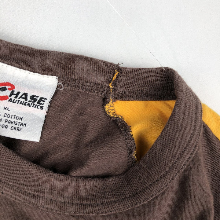 90s-00'S CHASE NASCAR Motorcycle T-shirt, Men's XL size cotton brown type Vintage Second Hand