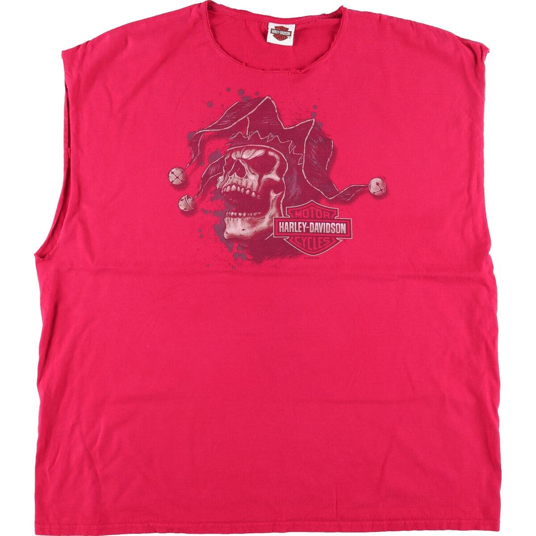 Big Size Harley Davidson Double Sided Print Cut Off Sleeveless Motorcycle Bike T-Shirt Men's XXXL /eaa320748