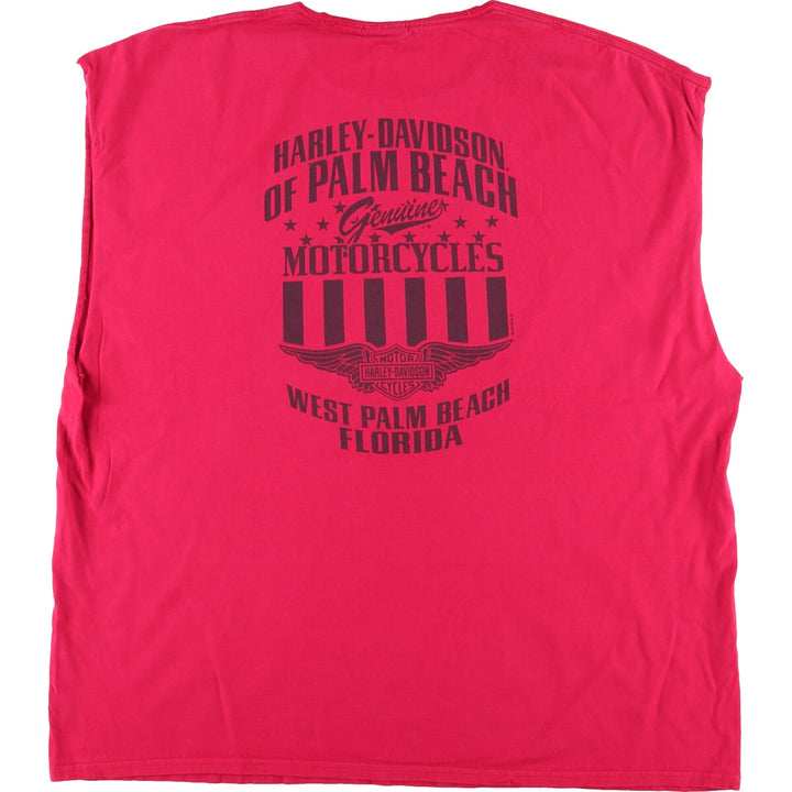 Big Size Harley Davidson Double Sided Print Cut Off Sleeveless Motorcycle Bike T-Shirt Men's XXXL /eaa320748