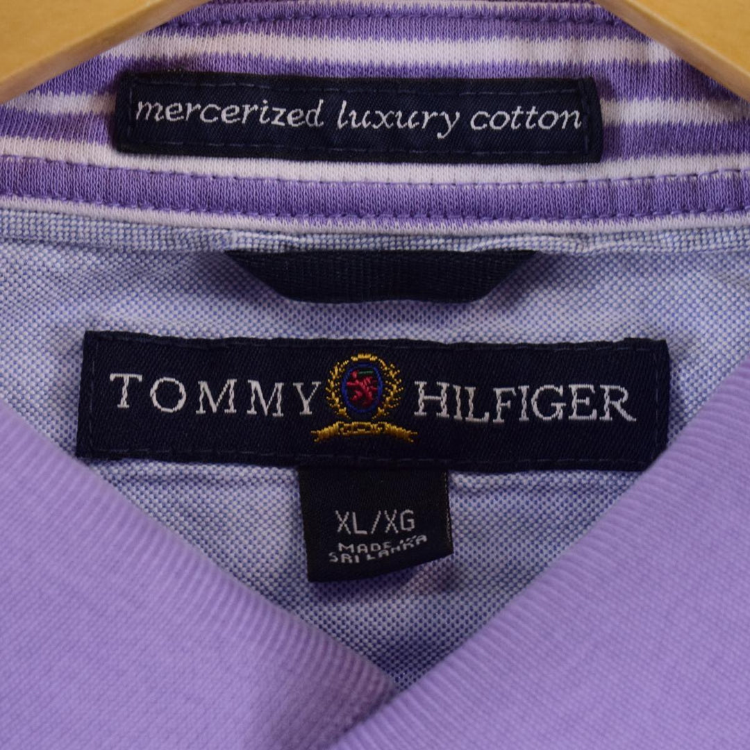 90s~00'S Tommy Hilfiger TOMMY HILFIGER Short Sleeve Striped Polo Shirt L Vintage /eaa321252