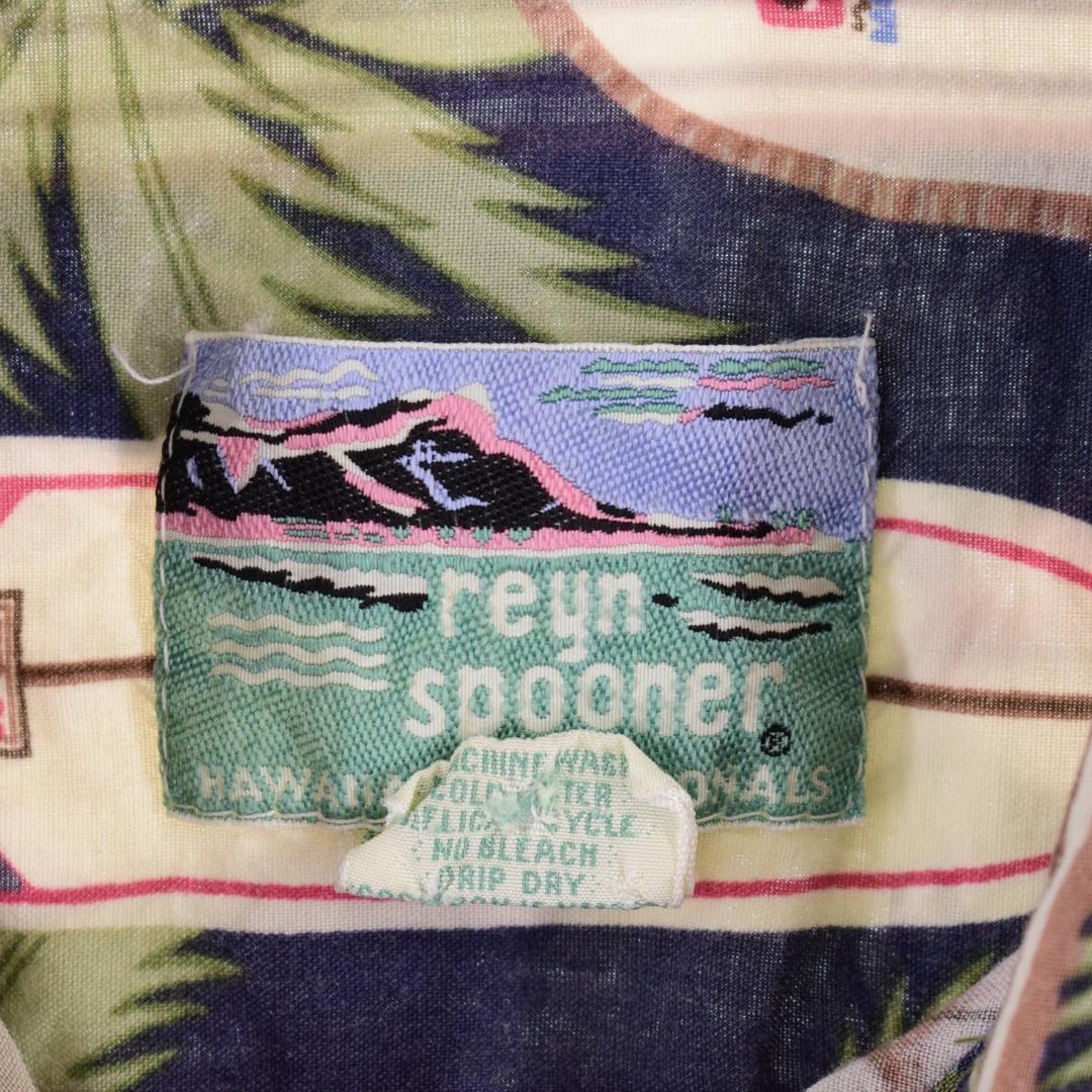 80s-90'S Reyn Spooner Diamond Head Tag Rayon Hawaiian Aloha Shirt Made in Hawaii Men's XXL /eaa321802