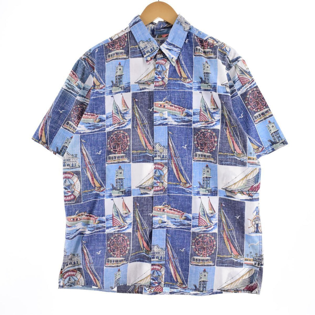 90'S Reyn Spooner Swimsuit Tag Bikini Tag Button Down Hawaiian Aloha Shirt Men's XL Vintage /eaa321835