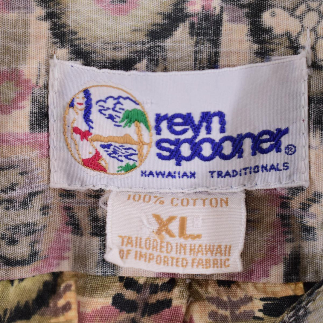 90'S Reyn Spooner Swimsuit Tag Bikini Tag Button Down Hawaiian Aloha Shirt Made in Hawaii Men's XXL /eaa321851