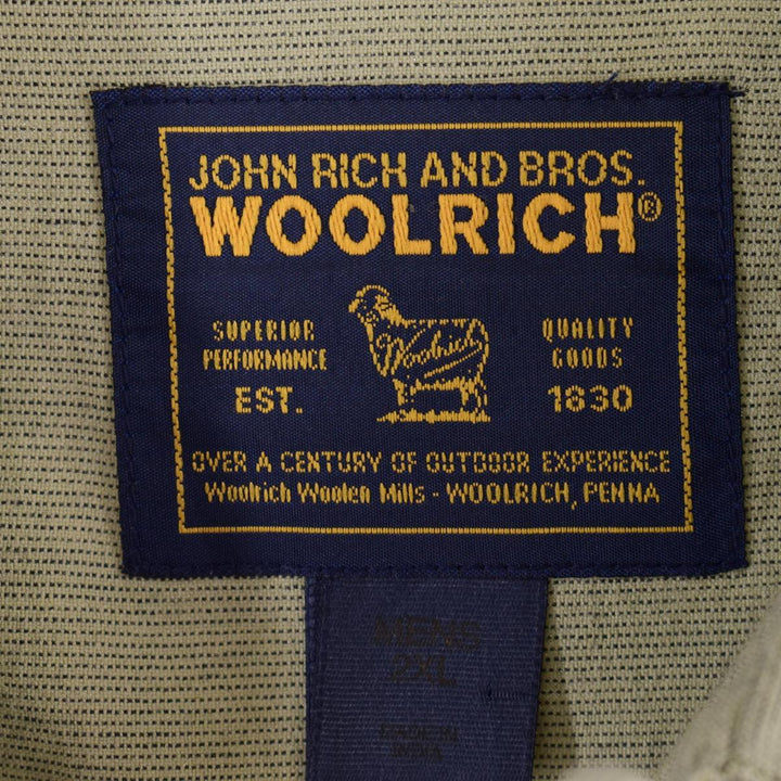 WOOLRICH Short Sleeve Open Collar Cotton Shirt Box Shirt Men's XXL /eaa322170