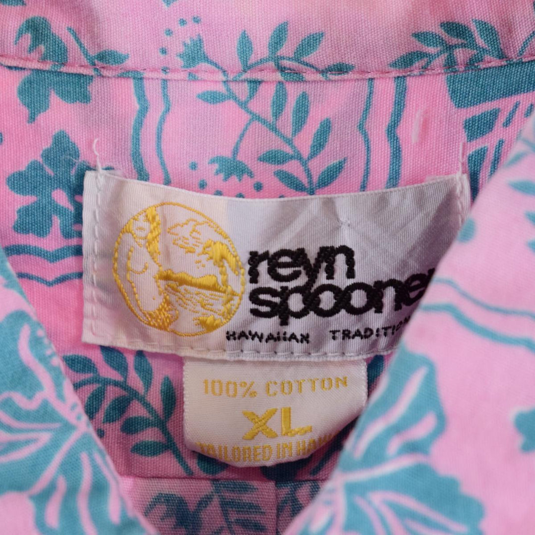 80'S Reyn Spooner Gold Tag Nude Tag Hawaiian Aloha Shirt Men's XL Vintage /eaa322247