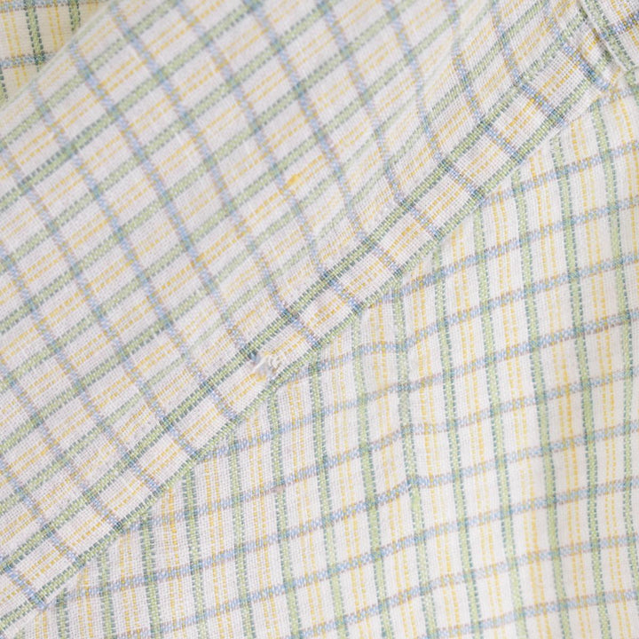 Big Size Brooks Brothers 346 Check Pattern Short Sleeve Linen Button Down Shirt Men's XXXL /eaa323763