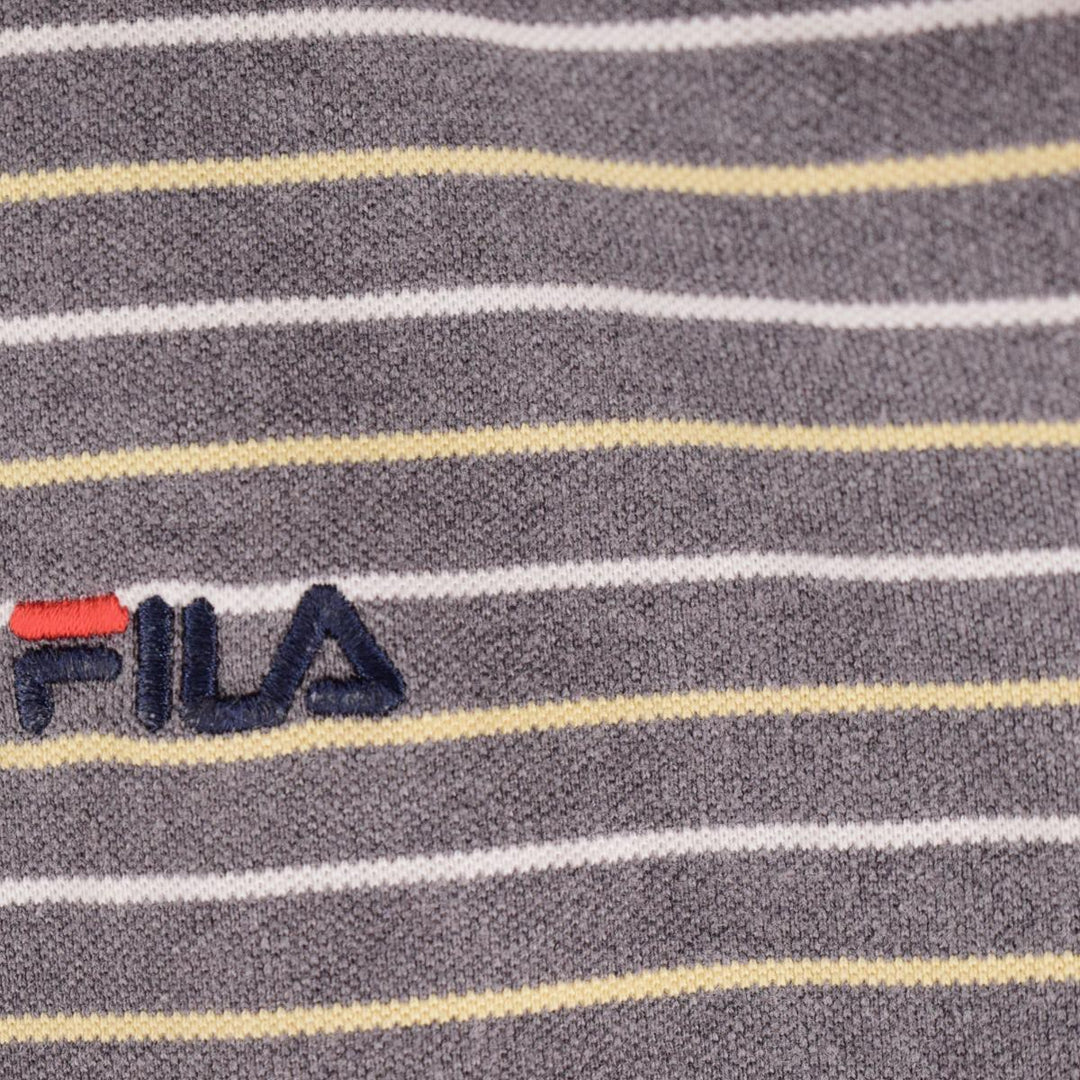 FILA Short Sleeve Striped Polo Shirt Men's L /eaa324635