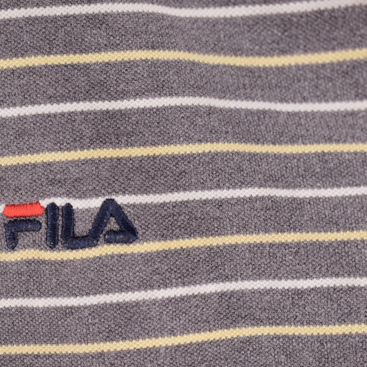 FILA Short Sleeve Striped Polo Shirt Men's L /eaa324635