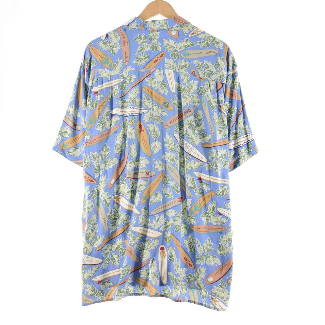 Reyn Spooner DIETRICH VAREZ COLLECTION All-over Surfboard Pattern Open Collar Rayon Hawaiian Aloha Shirt / eaa325709