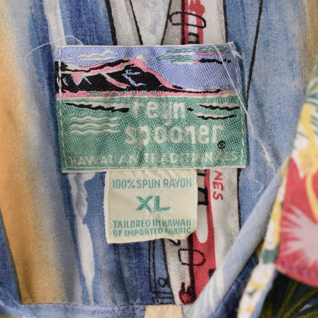 80s-90'S Reyn Spooner Diamond Head Tag All-Over Rayon Hawaiian Aloha Shirt Made in Hawaii Men's XL /eaa325711