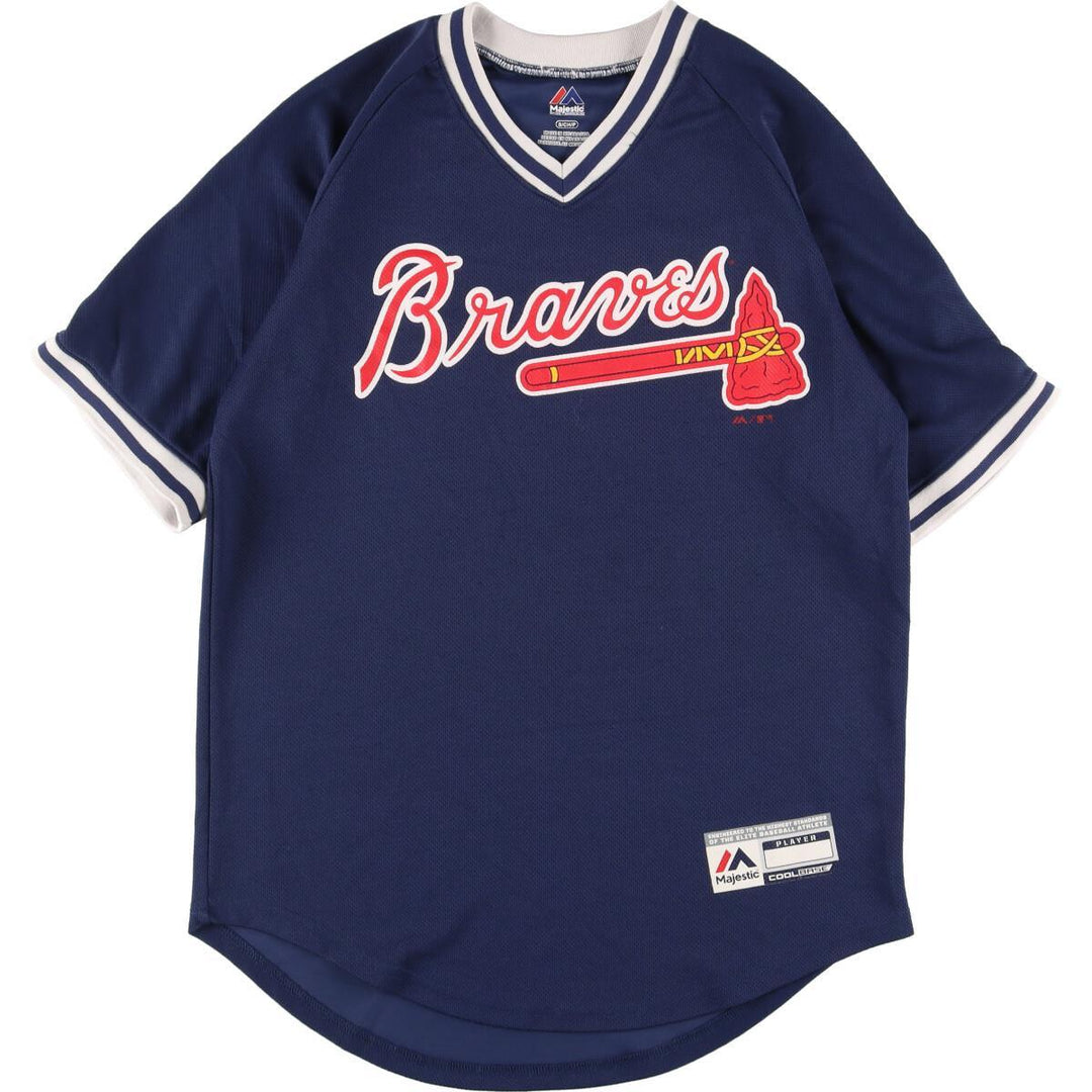 Majestic MLB ATLANTA BRAVES Atlanta Braves Game Shirt Replica Uniform Men's S /eaa326122