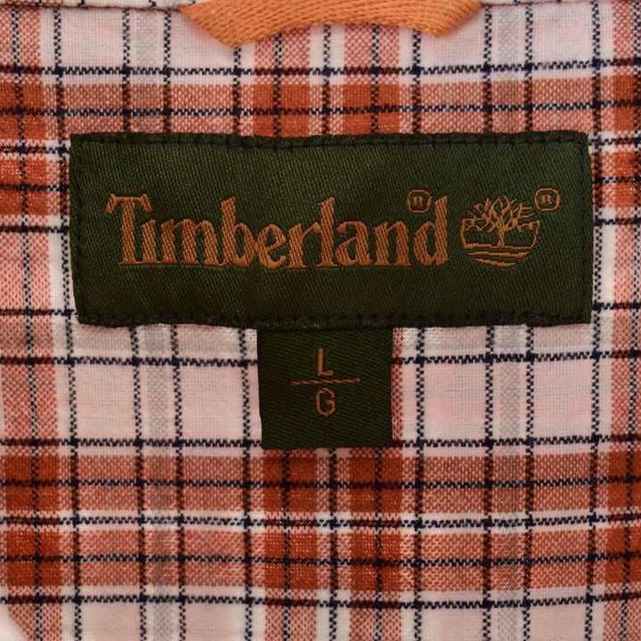 Timberland Short Sleeve Button Down Check Shirt Men's XL /eaa326322