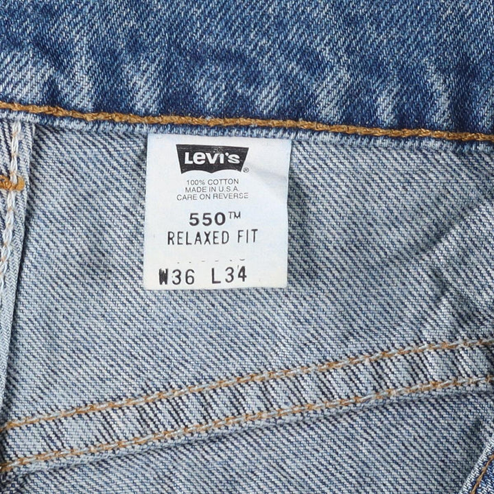 90'S Levi's 550 Relaxed Fit Tapered Jeans Denim Pants Made in USA Men's W35 Vintage /eaa327065