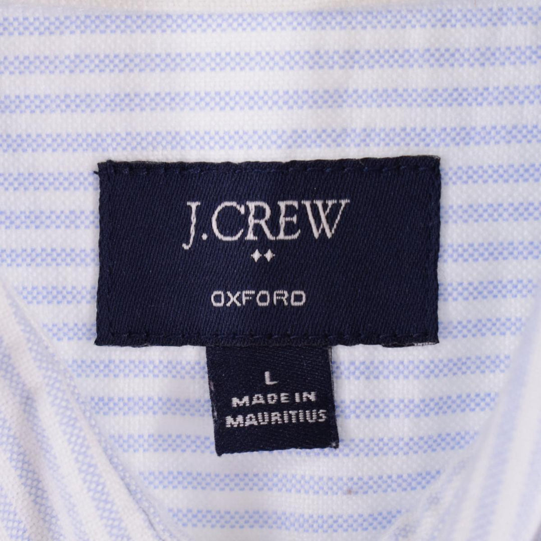 J.Crew SLIM Short Sleeve Oxford Striped Shirt Men's L /eaa327296