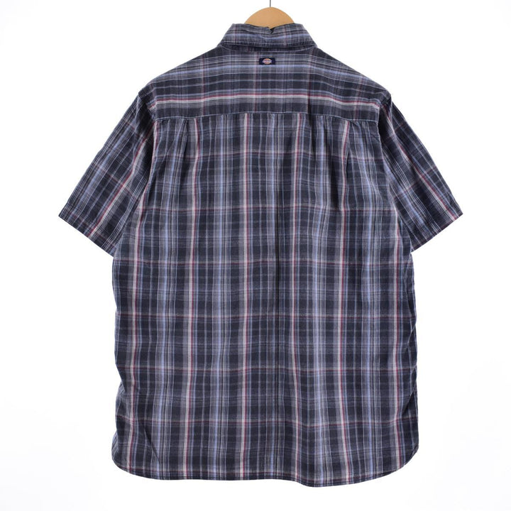 Dickies Short Sleeve Cotton Check Shirt Men's L /eaa328903