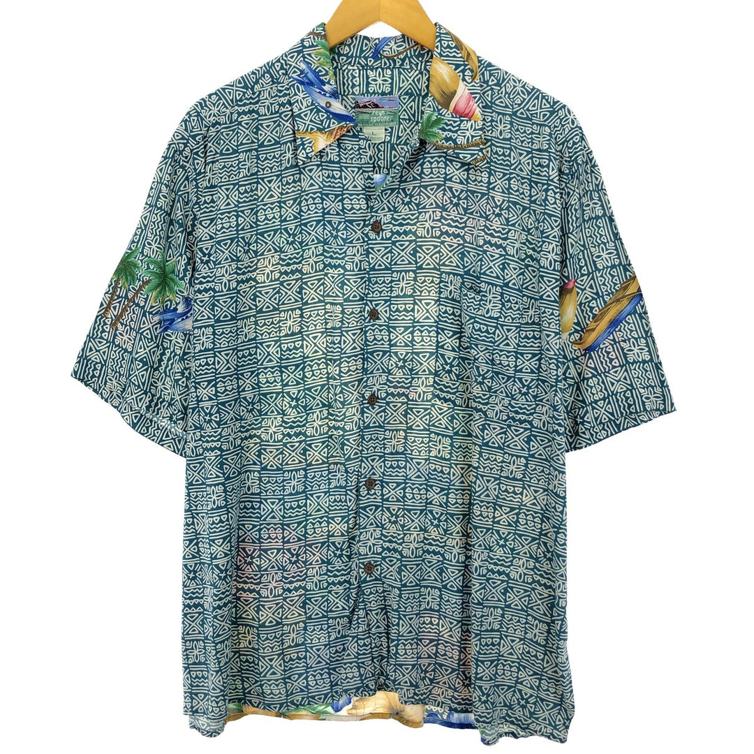 80s-90'S Reyn Spooner Diamond Head Tag Rayon Hawaiian Aloha Shirt Made in Hawaii Men's L Vintage /eaa329050