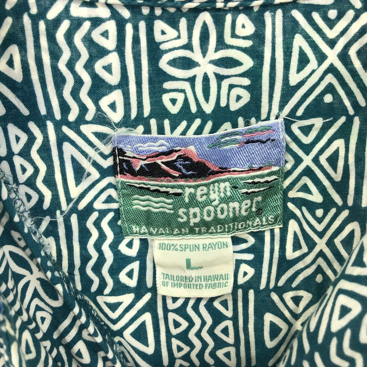 80s-90'S Reyn Spooner Diamond Head Tag Rayon Hawaiian Aloha Shirt Made in Hawaii Men's L Vintage /eaa329050