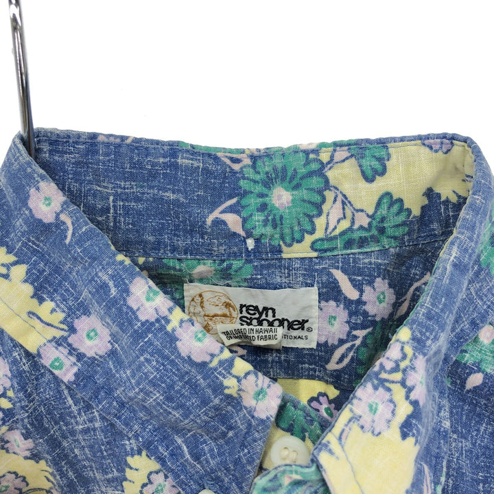 80'S Reyn Spooner Gold Tag Nude Tag All-Over Print Button-Down Hawaiian Aloha Shirt Made in Hawaii Men's M Vintage /eaa329058