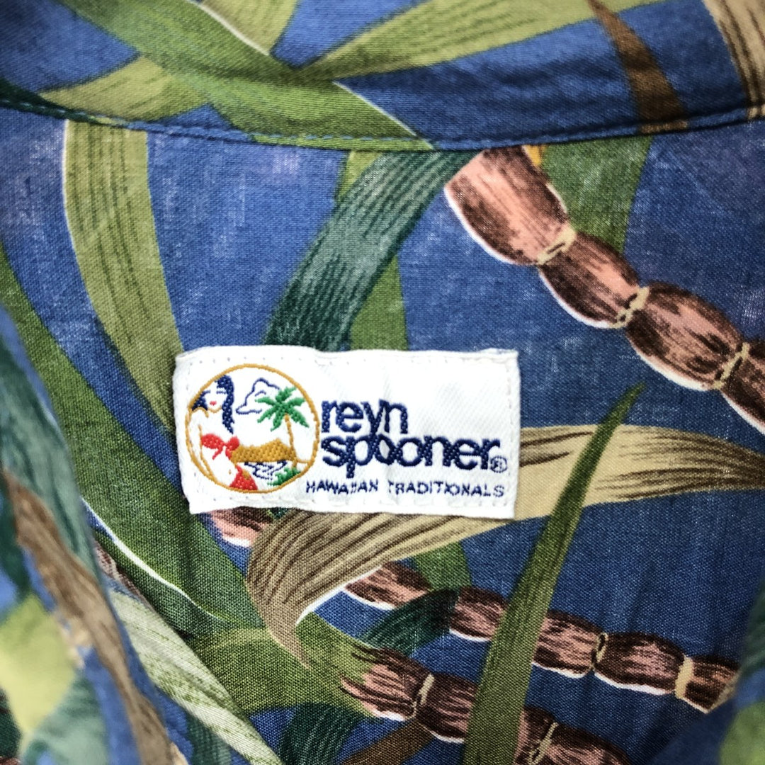 90'S Reyn Spooner Swimsuit Tag Bikini Tag All-Over Print Rayon Hawaiian Aloha Shirt Made in Hawaii Men's M Vintage /eaa329060