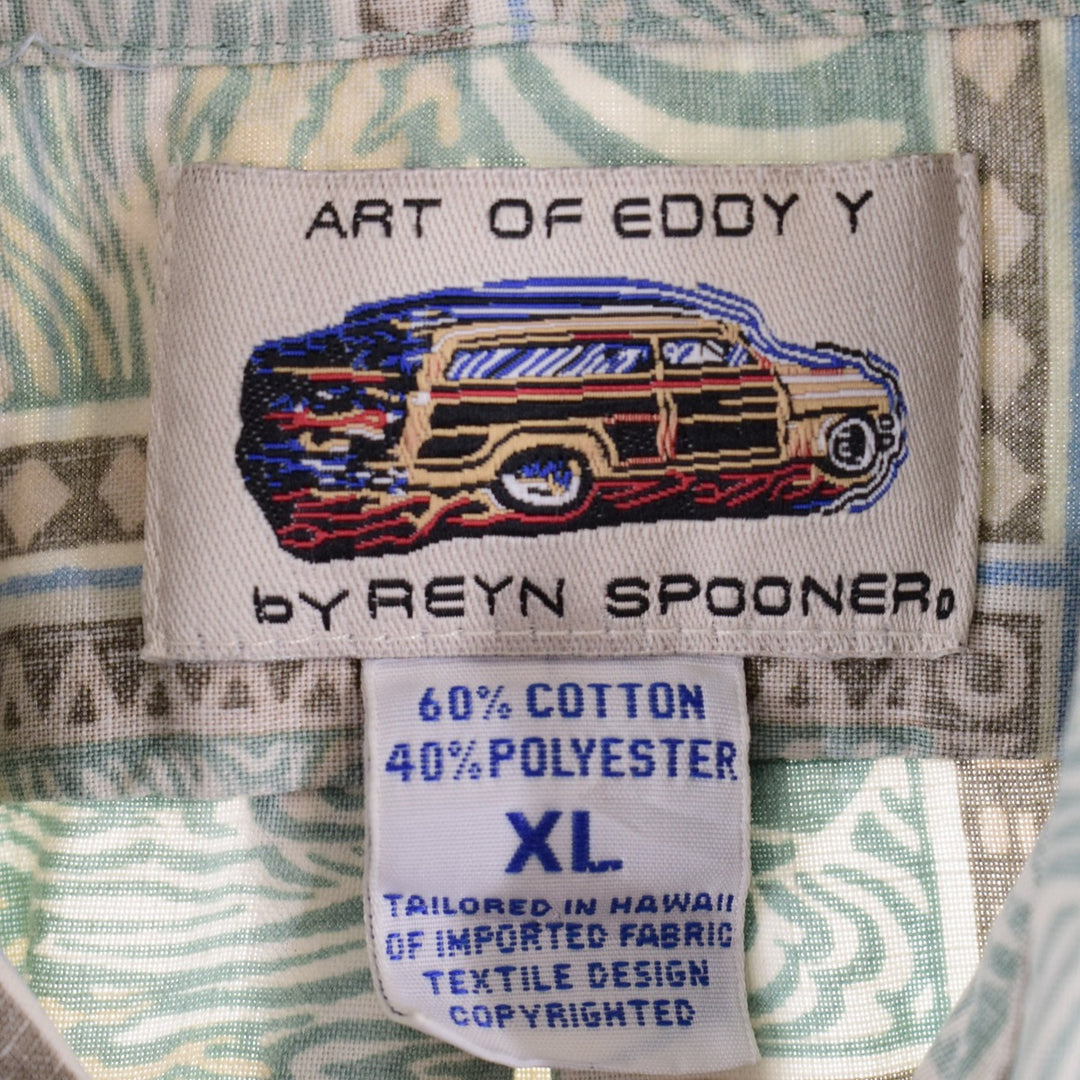 Reyn Spooner ART OF EDDY Y Button-down Hawaiian Aloha Shirt Made in Hawaii Men's XXL /eaa329165