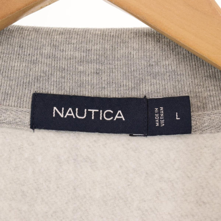 NAUTICA Check Pattern Half Zip Sweatshirt Trainer Men's L /eaa330914