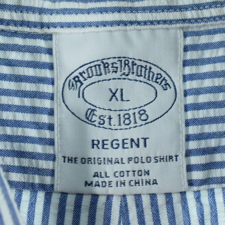 Brooks Brothers Est.1818 REGENT Short Sleeve Button Down Striped Shirt Men's XL /eaa331265