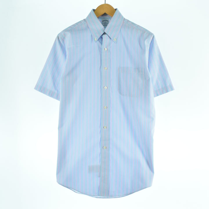 Brooks Brothers 346 short sleeve button-down striped shirt, men's M / eaa332496