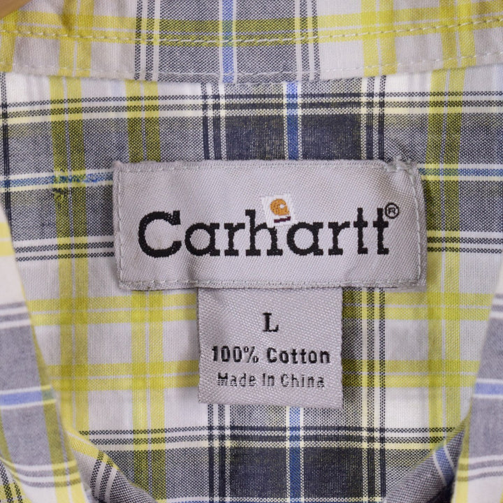 Carhartt Short Sleeve Check Shirt Men's L /eaa333587