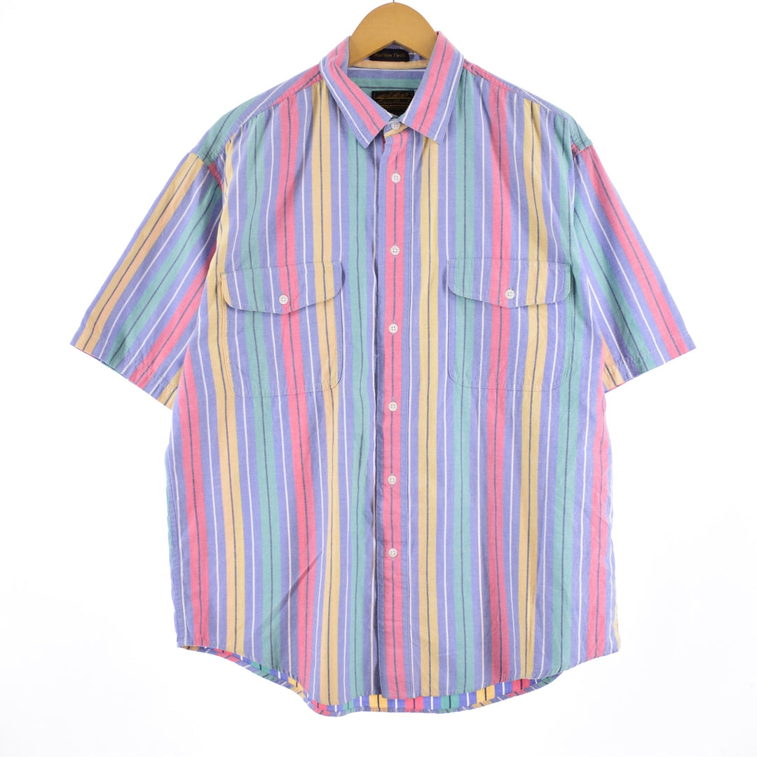 90'S Eddie Bauer Short Sleeve Striped Shirt Men's XL Vintage /eaa333649