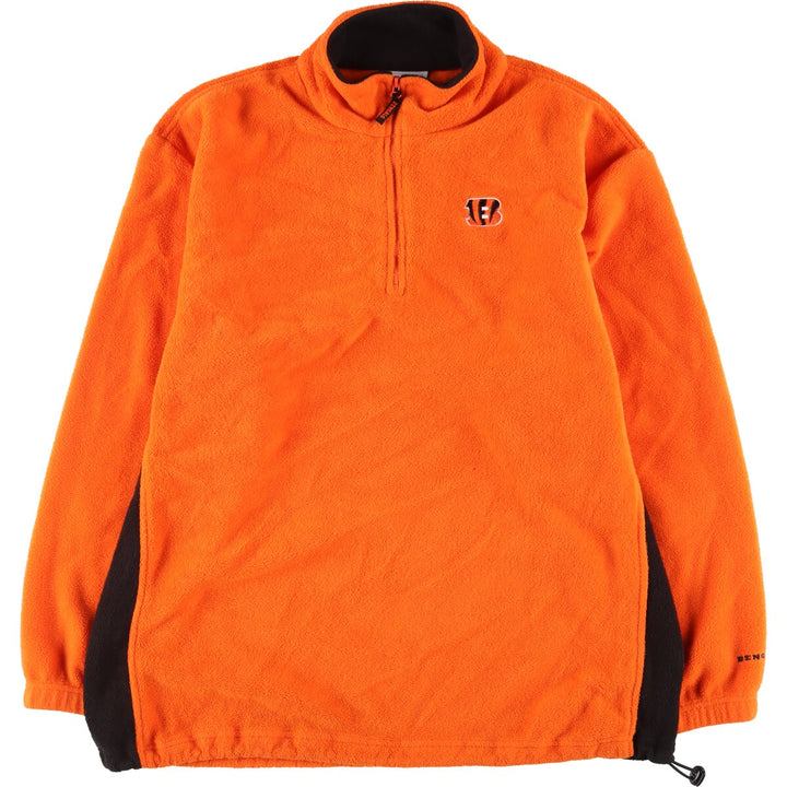 NFL CINCINNATI BENGALS Cincinnati Bengals Half Zip Fleece Pullover Men's XL /eaa333896