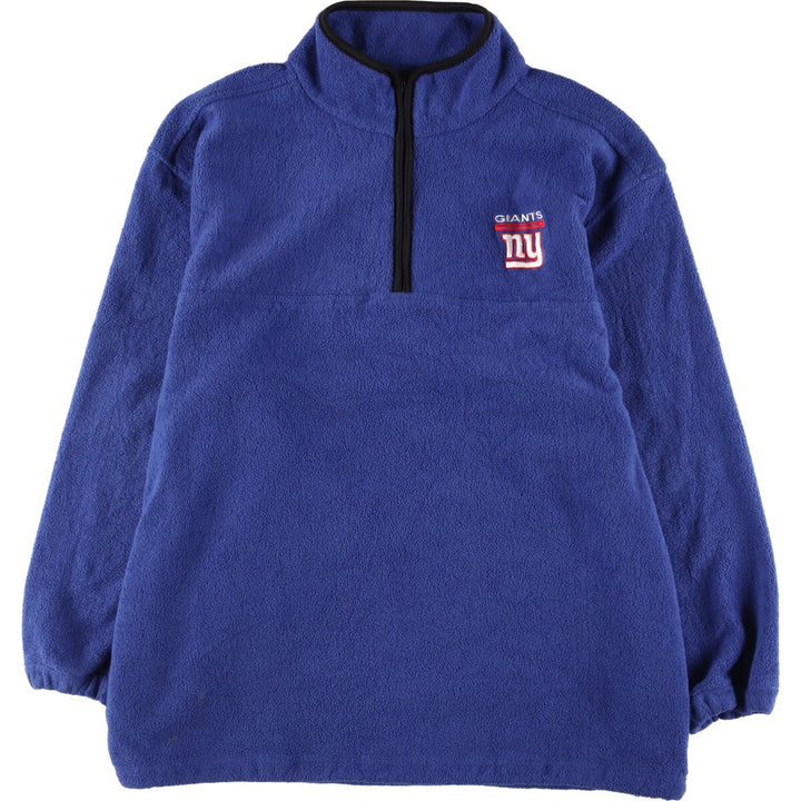 NFL NEWYORK GIANTS Embroidered New York Giants Half Zip Fleece Pullover Men's XL /eaa333899