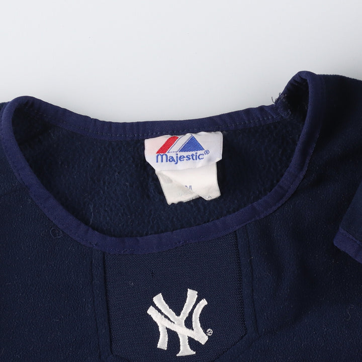 90'S Majestic MLB NY YANKEES New York Yankees fleece pullover men's L vintage /eaa334382