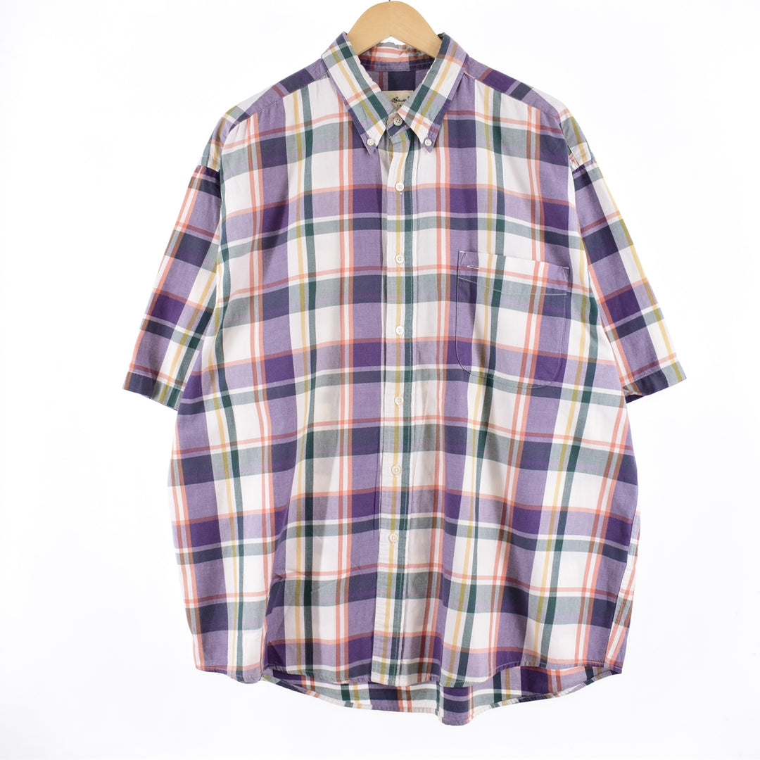 Eddie Bauer short sleeve button down check shirt men's XXL / eaa334408