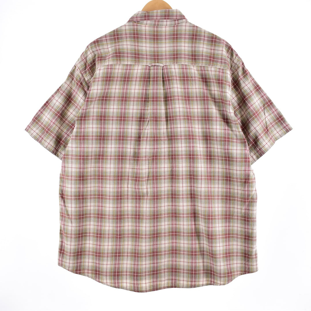 WOOLRICH Short Sleeve Check Shirt Men's XXL /eaa334409