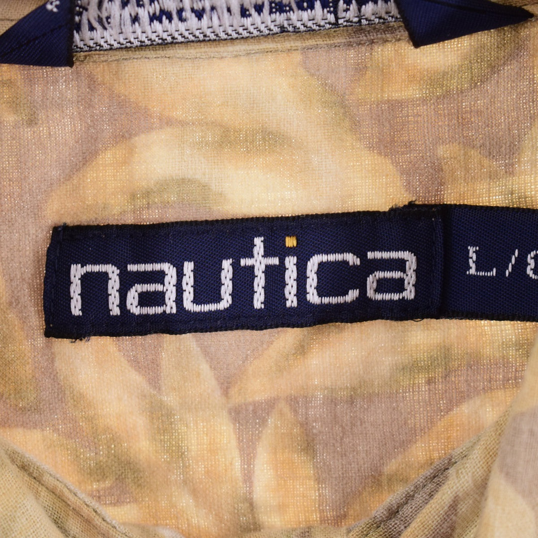 NAUTICA All-over Print Button-Down Hawaiian Aloha Shirt Men's XL /eaa334433