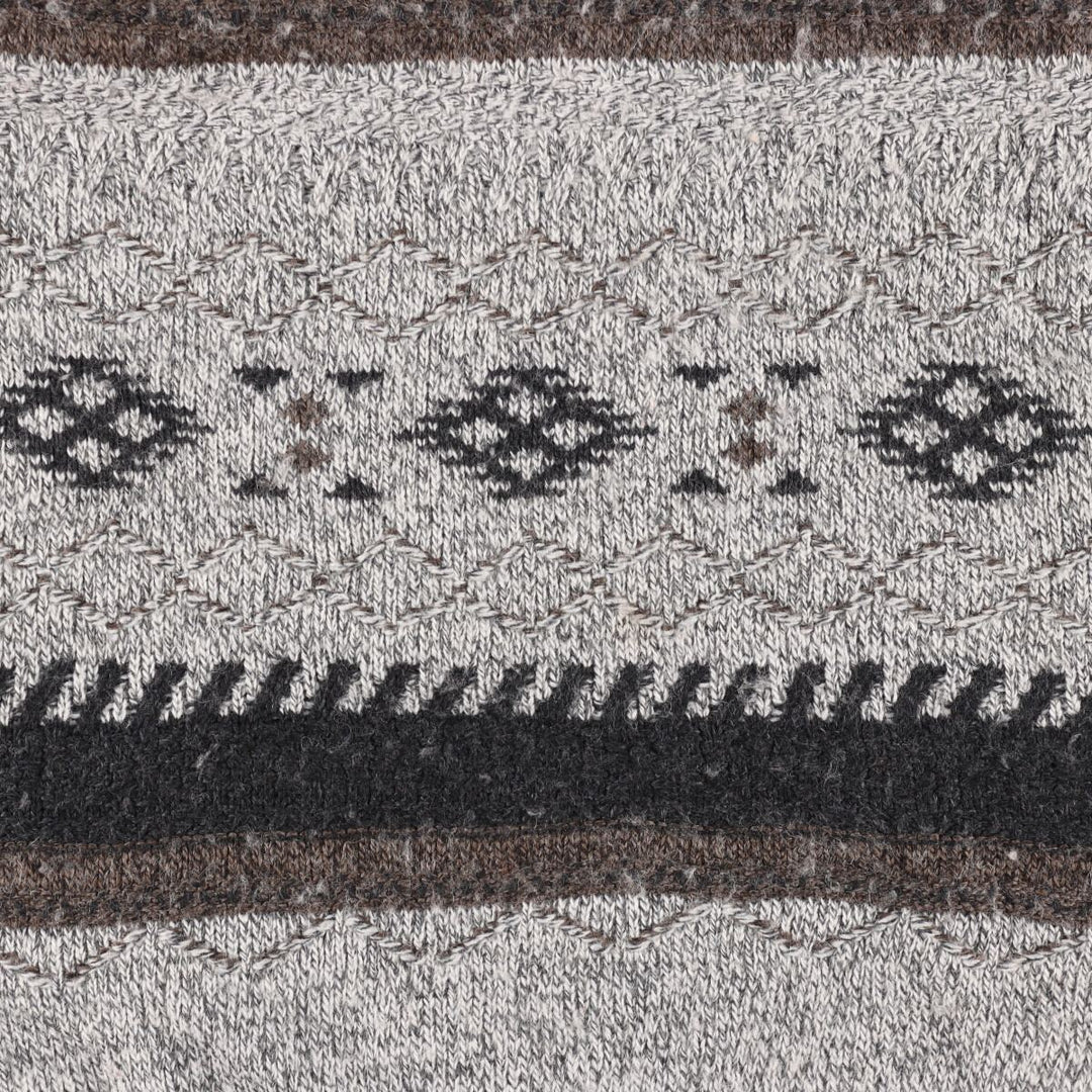 D'Avila All-over Print Acrylic Knit Sweater, Men's XL acrylic gray type Vintage Second Hand