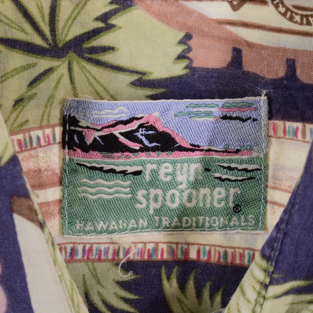 80s-90'S Reyn Spooner Diamond Head Tag All-Over Rayon Hawaiian Aloha Shirt Men's L /eaa335046