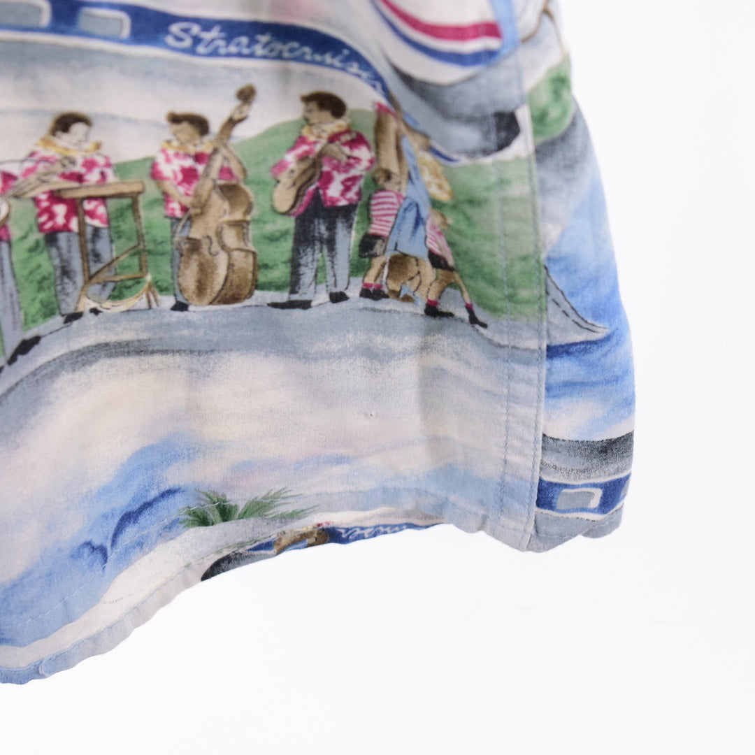 80s-90'S Reyn Spooner Diamond Head Tag All-Over Rayon Hawaiian Aloha Shirt Men's XL /eaa335047