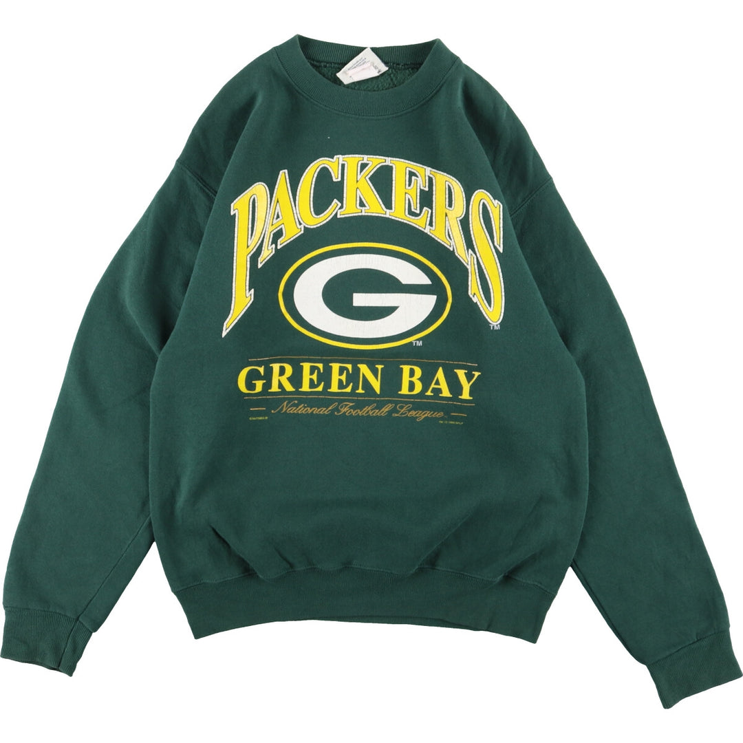 90'S Lee NFL Green Bay Packers Printed Sweatshirt Trainer Made in USA Men's L Vintage /eaa335354