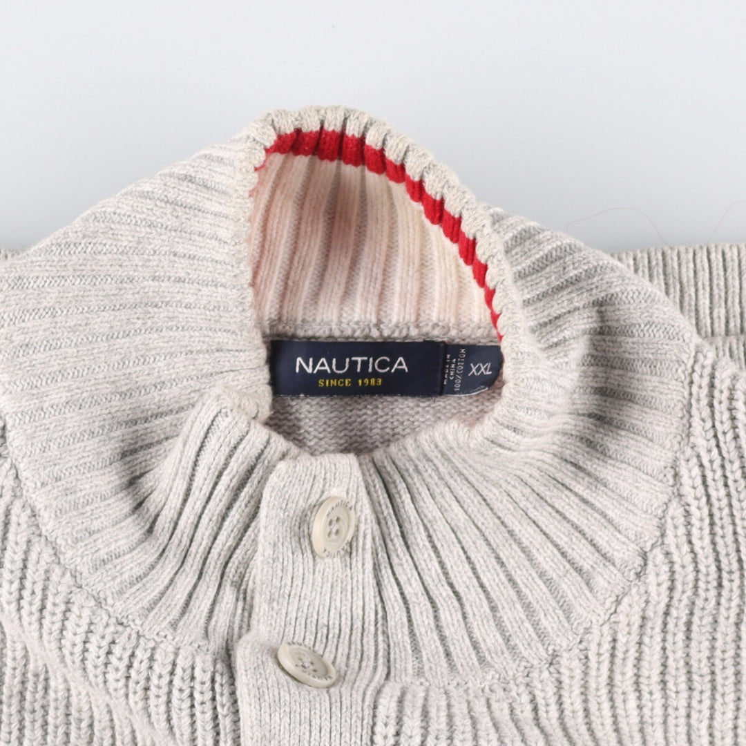 NAUTICA Cotton Knit Half Button Sweater Men's XXL /eaa335390