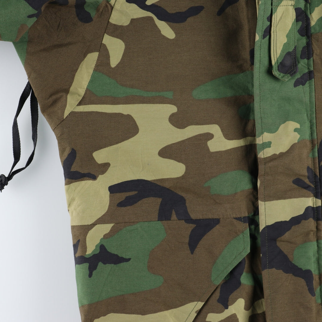 1998 delivery, genuine US military item, ECWCS 1st GEN late model woodland camo military Gore-Tex parka, made in USA, SMALL-REGULAR, men's M /eaa335874