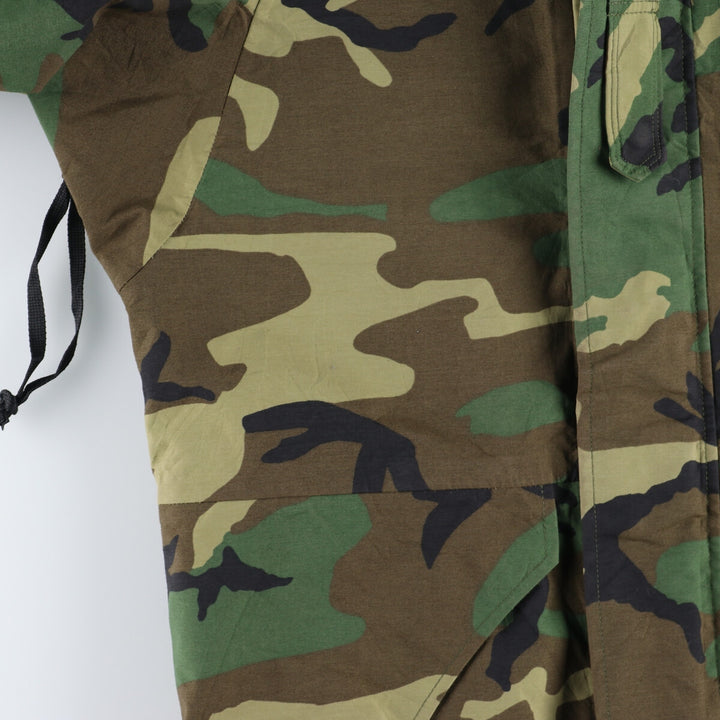 1998 delivery, genuine US military item, ECWCS 1st GEN late model woodland camo military Gore-Tex parka, made in USA, SMALL-REGULAR, men's M /eaa335874