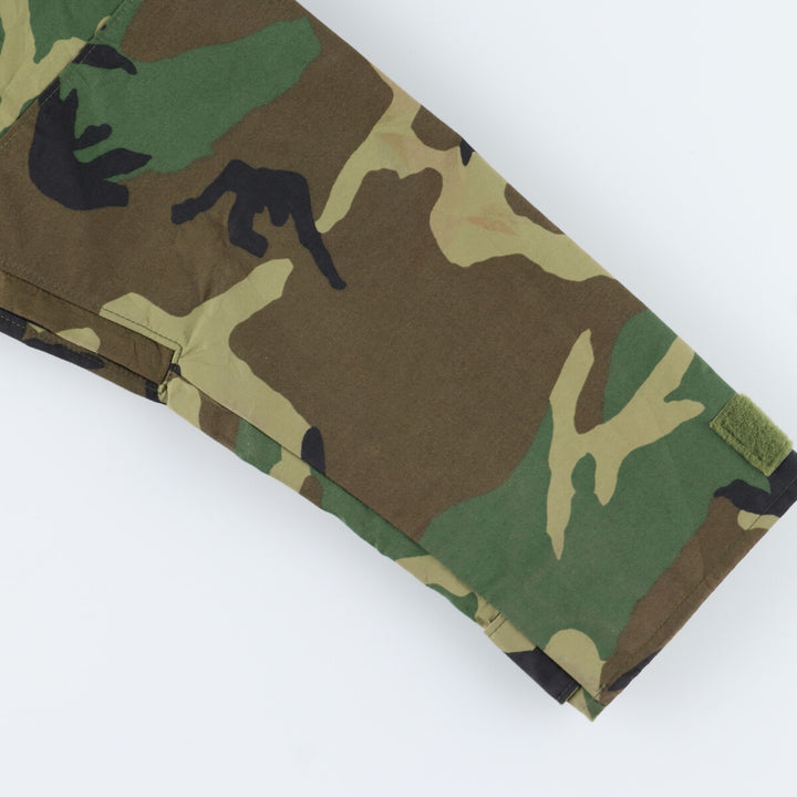 1998 delivery, genuine US military item, ECWCS 1st GEN late model woodland camo military Gore-Tex parka, made in USA, SMALL-REGULAR, men's M /eaa335874