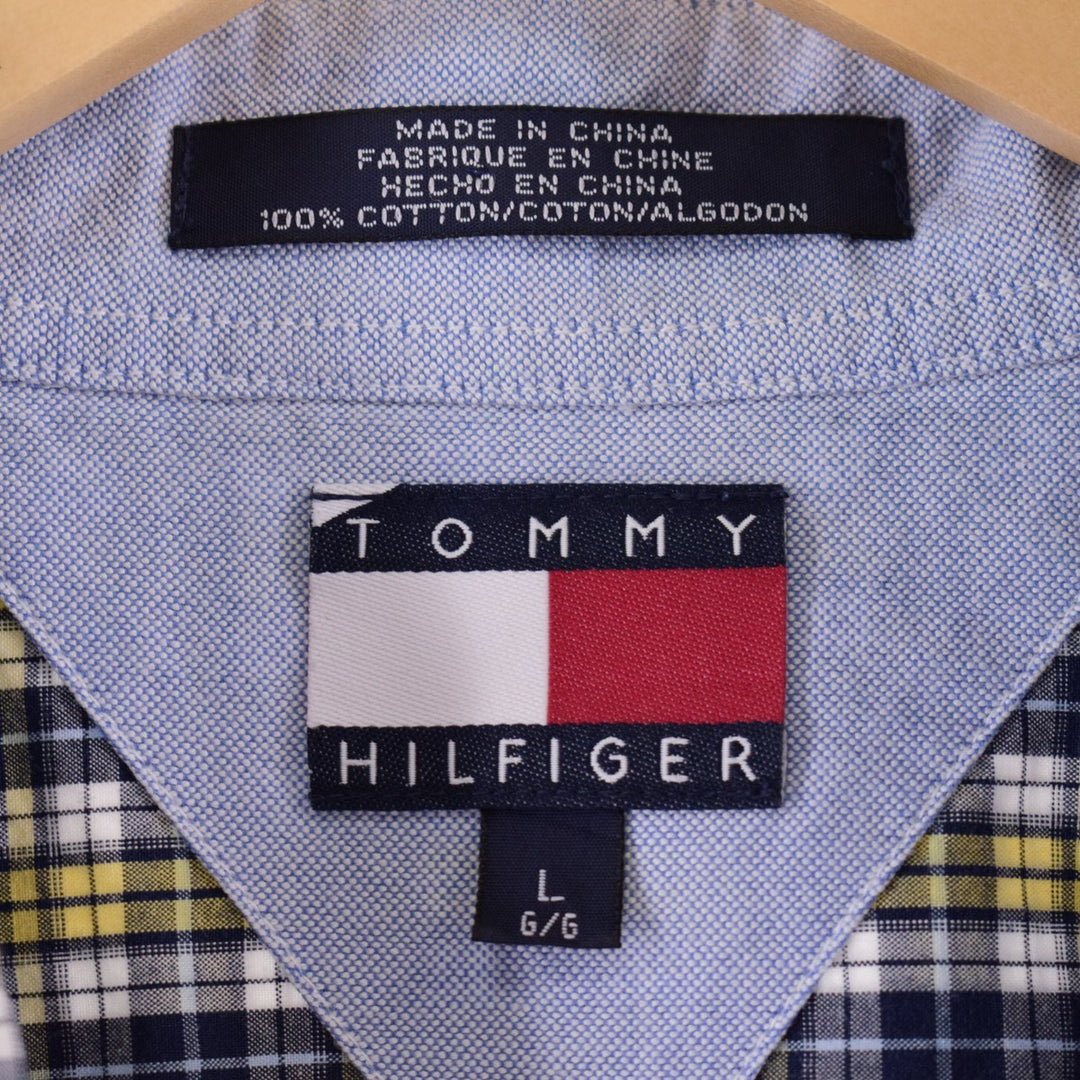 90'S Tommy Hilfiger short sleeve button down check shirt men's XL vintage /eaa336291