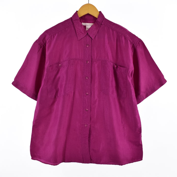 THE LIMITED Short Sleeve Silk Shirt Women's XL [Eluru] /eaa336706