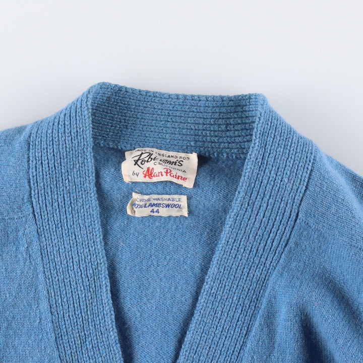 60'S Alan Paine wool knit cardigan, made in England, men's L, vintage /eaa336862