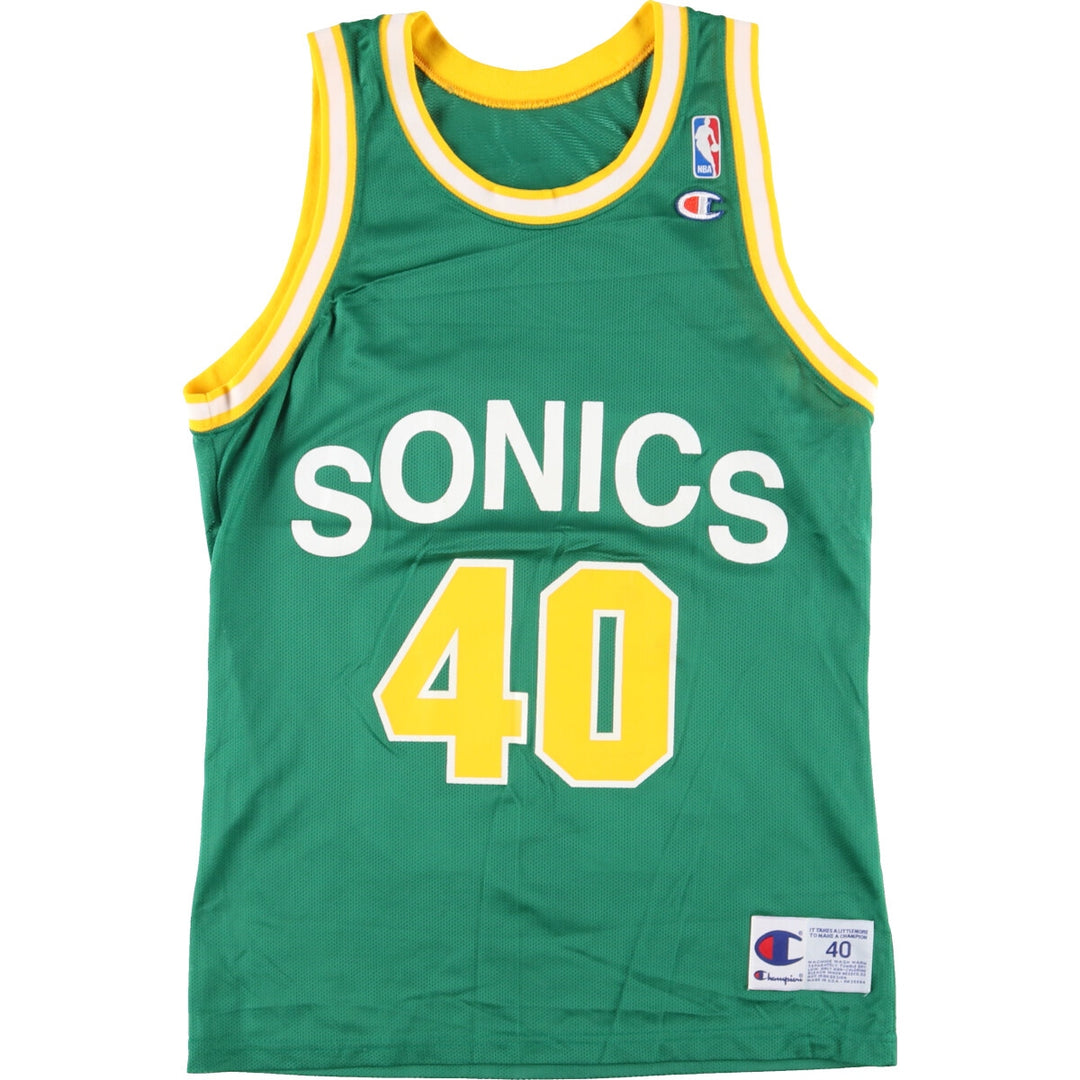 Champion NBA SEATTLE SUPERSONICS Seattle Supersonics Mesh Tank Top Game Shirt Made in USA Men's M /eaa337632