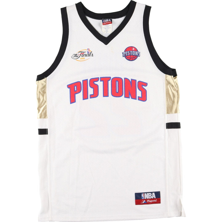 Majestic NBA DETROIT PISTONS Detroit Pistons Mesh Tank Top Game Shirt Made in USA Men's M /eaa337633