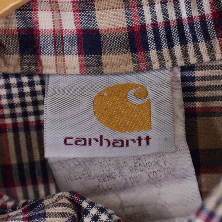 Carhartt Short Sleeve Button Down Check Shirt Men's XL /eaa337774