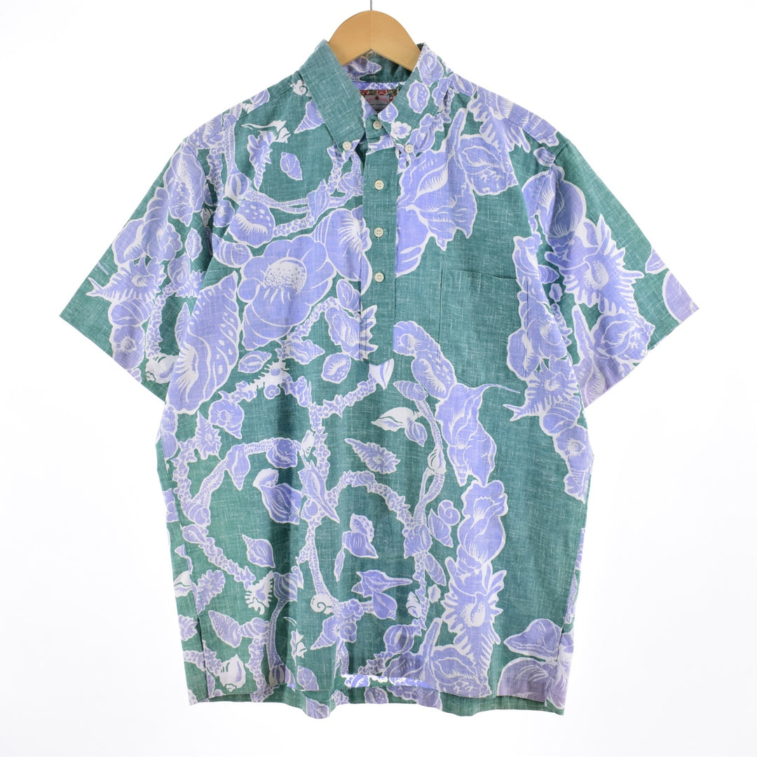 Reyn Spooner COMMEMORATIVE CLASSICS All-over Print Pullover Button-down Hawaiian Aloha Shirt Men's L /eaa337833